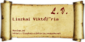 Liszkai Viktória névjegykártya