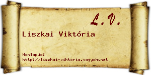 Liszkai Viktória névjegykártya